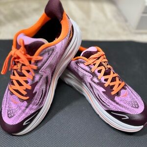 Hoka Women's Pink, Burgundy and Orange Running Shoes